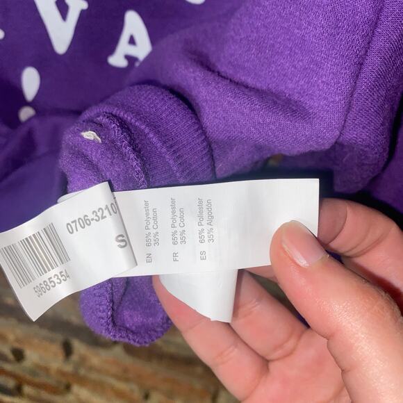 SWS Athletics Purple Super Diva Quarter Zip Crop Sweatshirt Women's Size Small - Picture 5 of 7